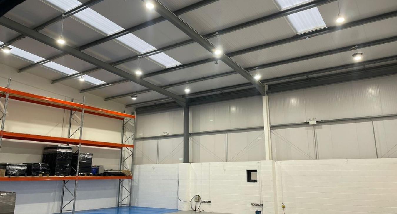 Commercial High Bay Lighting installed by Joe Newton Electrical Dorchester